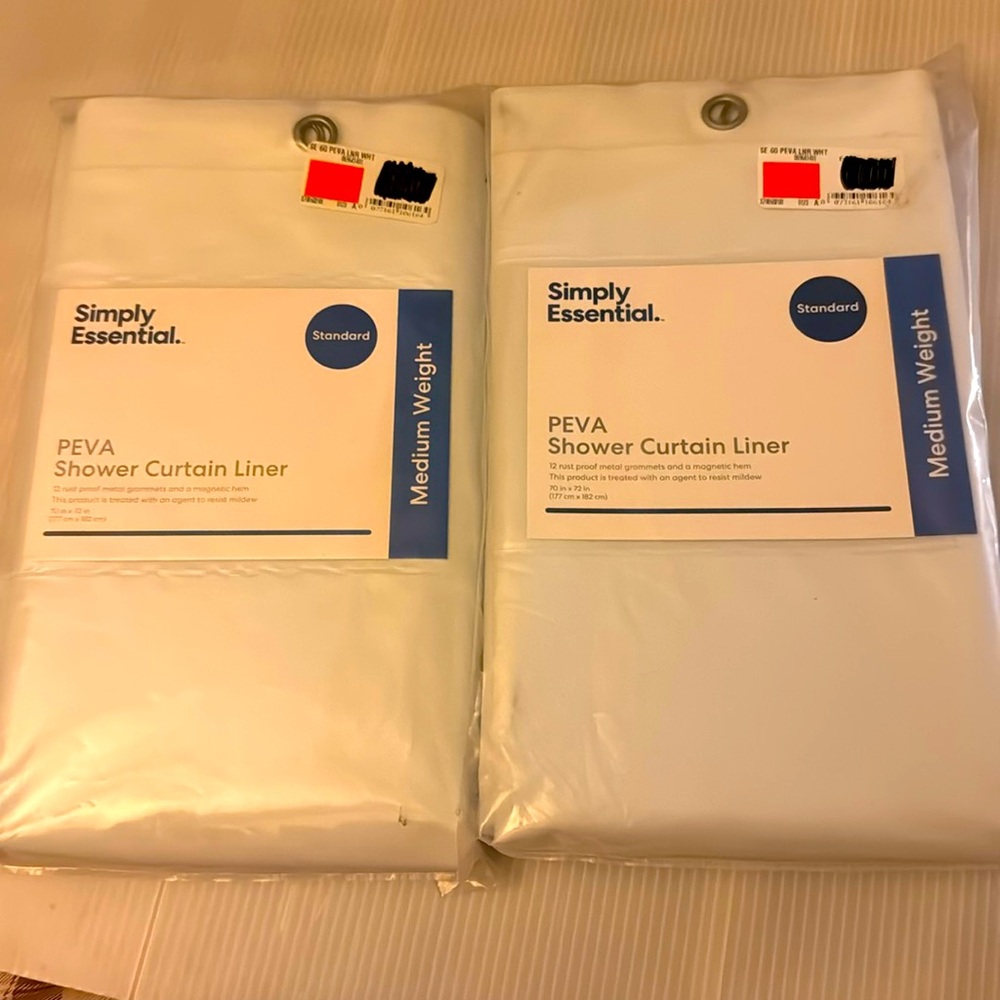 (2) Shower Curtain Liners